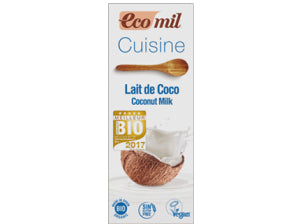 Ecomil Cuisine Coconut Milk (200ml) - Box - 24 pcs - BeanBurds Organic Foods and Cafe Organic Milk