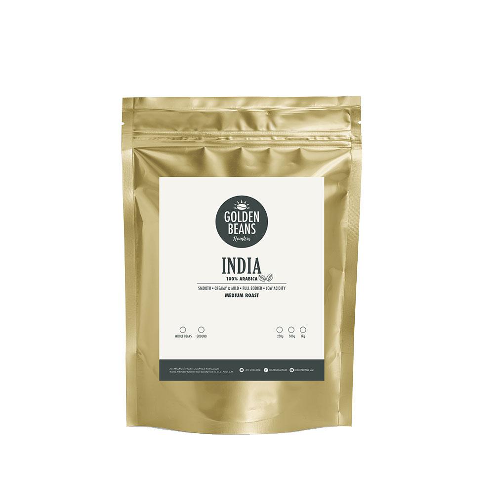 Single Origin 'India' - BeanBurds Golden Beans 250g (10 - 12 cups) / Whole beans Coffee Beans